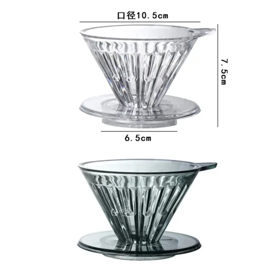 قمع V60 اكريليك شفاف اخضر - 02 - Acrylic Eye Dripper