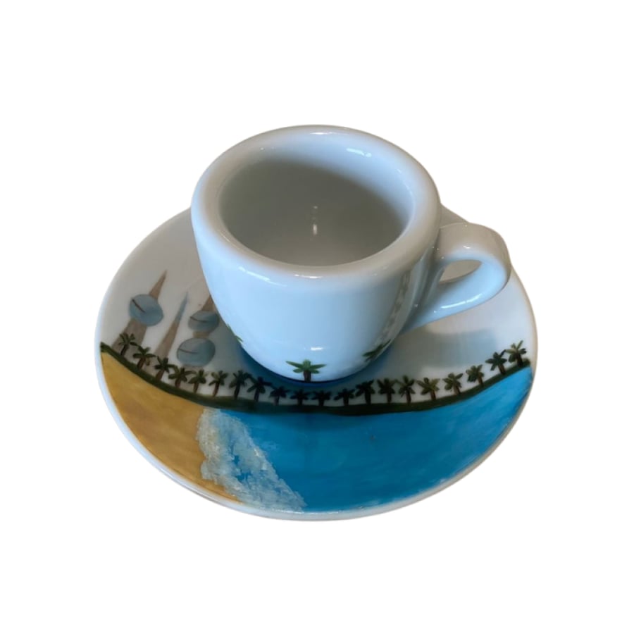 كوب رسم يدوي الكويت اسبرنثا 50ML كوب اسبريسو  تصميم مميز