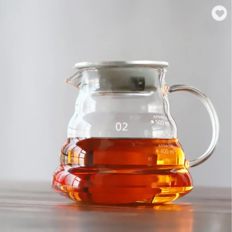 سيرفر V60 زجاج 600 مل - مقاس 02 | V60 Coffee Server 600ml