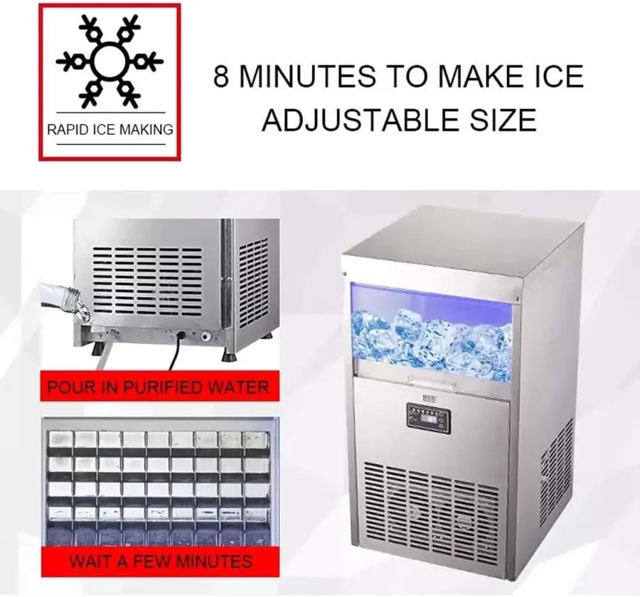 صانعة الثلج - تجارية | ICE Cube Machine | B78