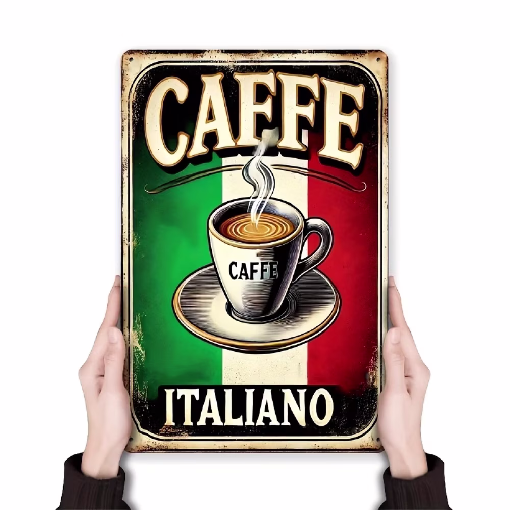 لوحة معدنية ايطاليا كوفي Italiano Coffee 20x30 سم