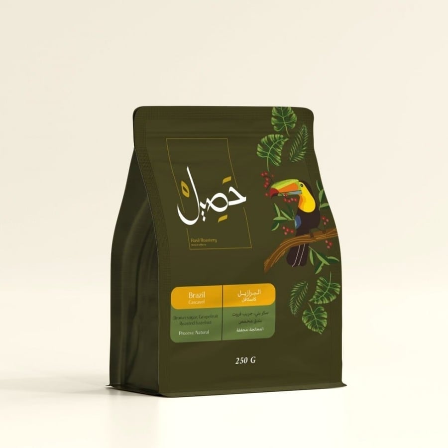 برازيل كاسكفال قهوة حصيل 250G سكر بني جريب فروت بندق محمص