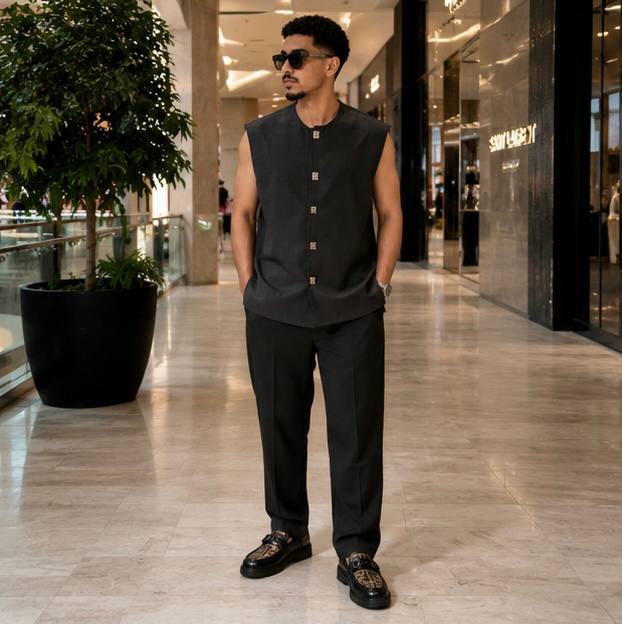 Black Premium Vest Set