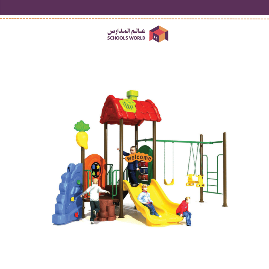 زحليقة ومرجيحة بلاستيك - متجر عالم المدارس