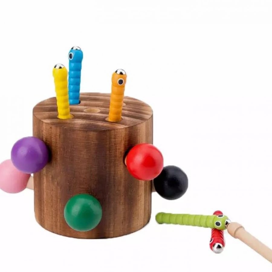 Wooden fishing game