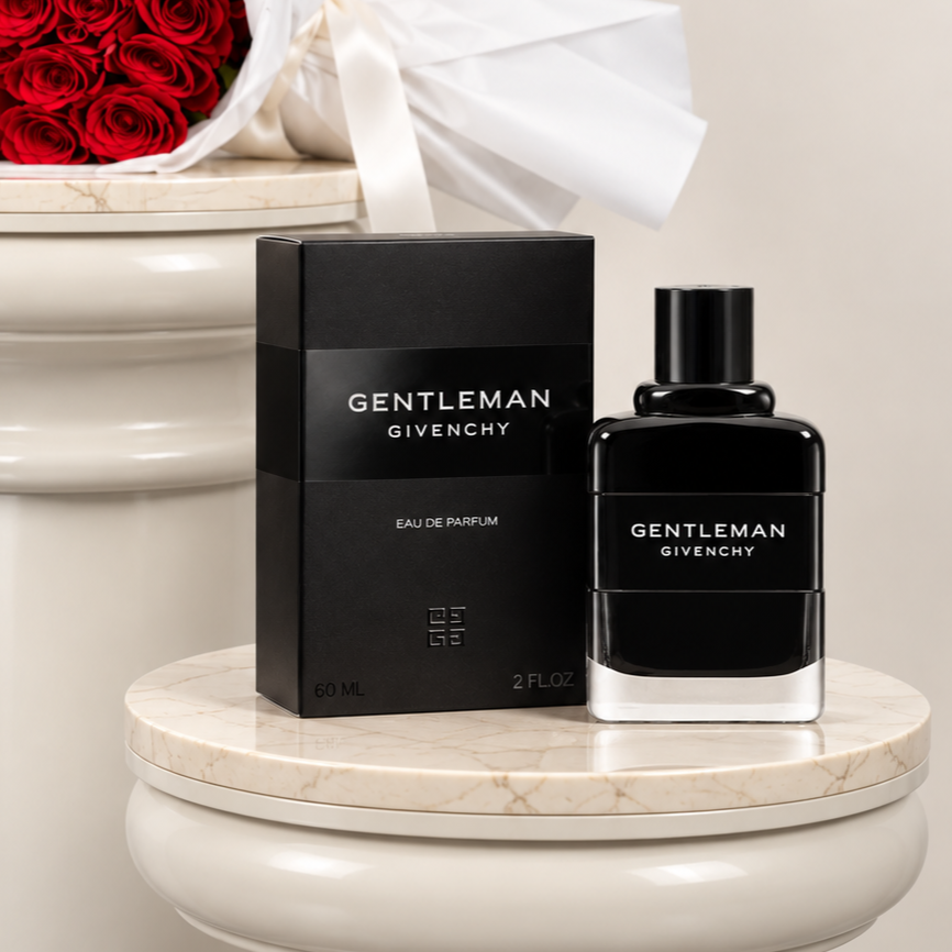 عطر جنتلمان من جيفنشي | باقة ورد أحمر 25 حبة