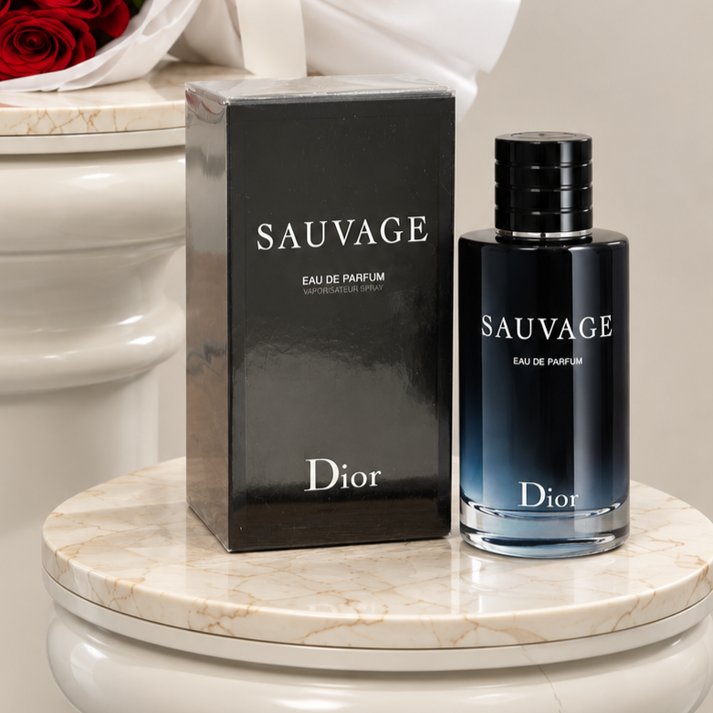 عطر ديور سافاج اصلية | باقة ورد أحمر 50 حبة