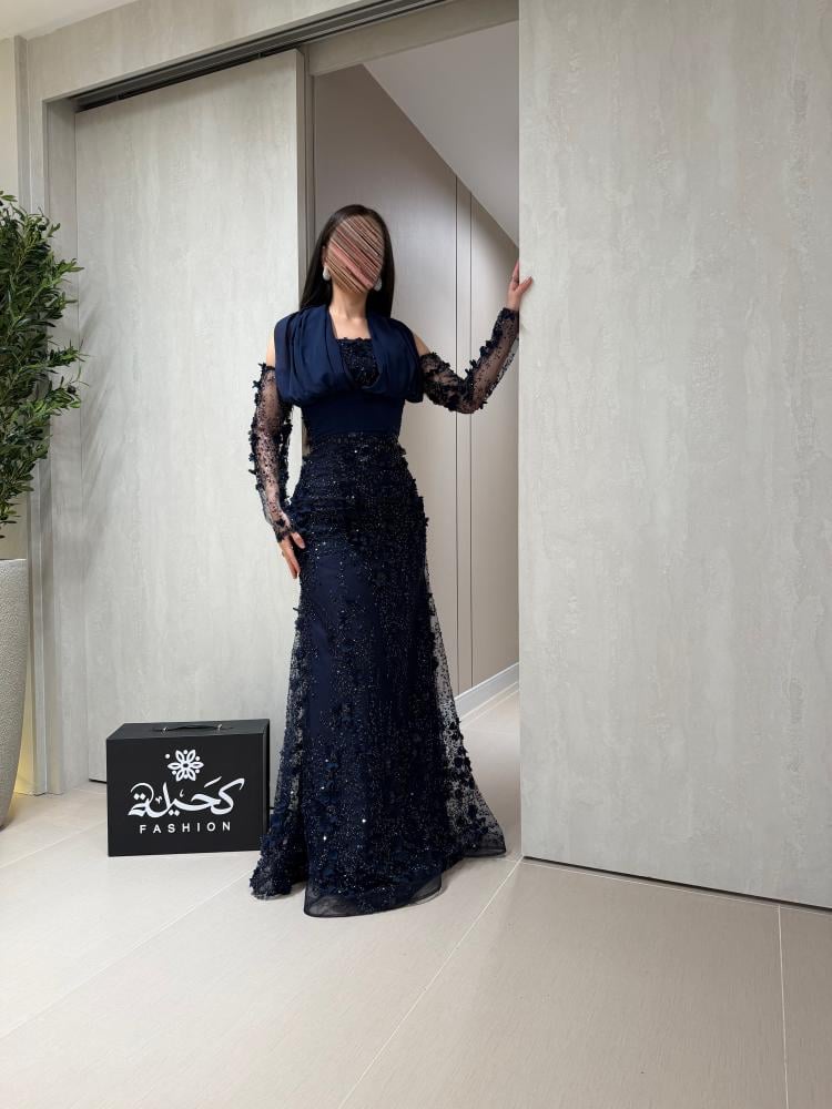 Evening dress navy blue
