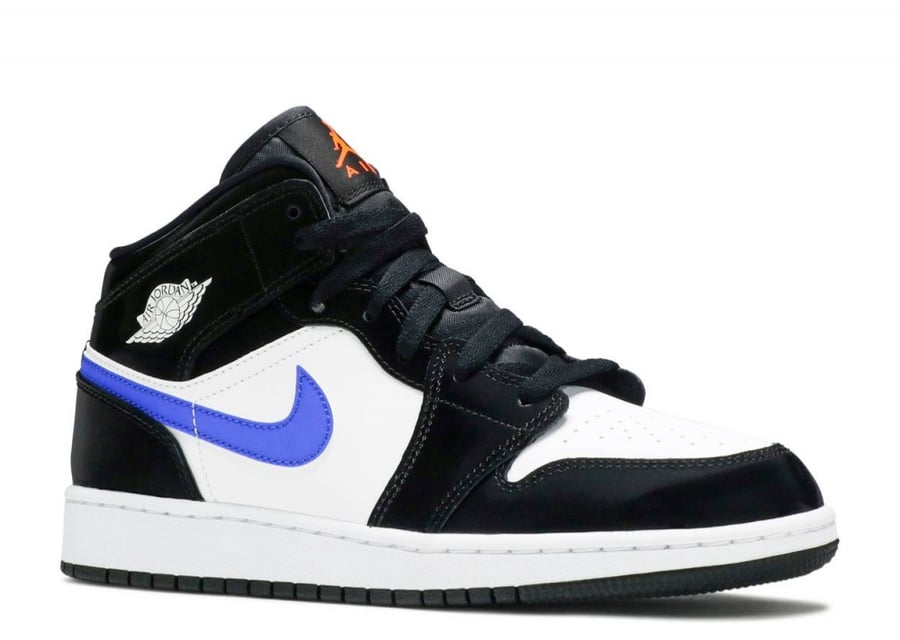 Air Jordan 1 Mid GS Black Racer Blue