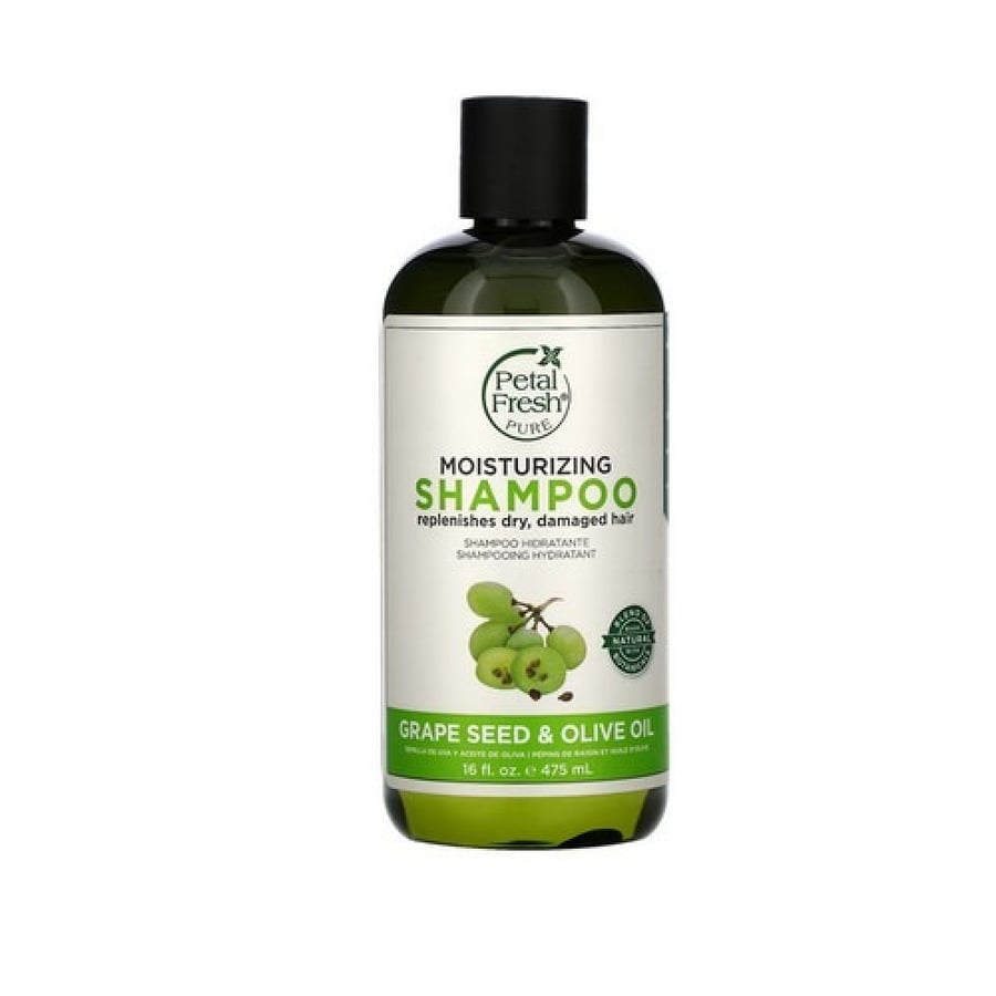 Moisturizing shampoo with grape seed extract and olive oil from Petal Fresh-475 ml