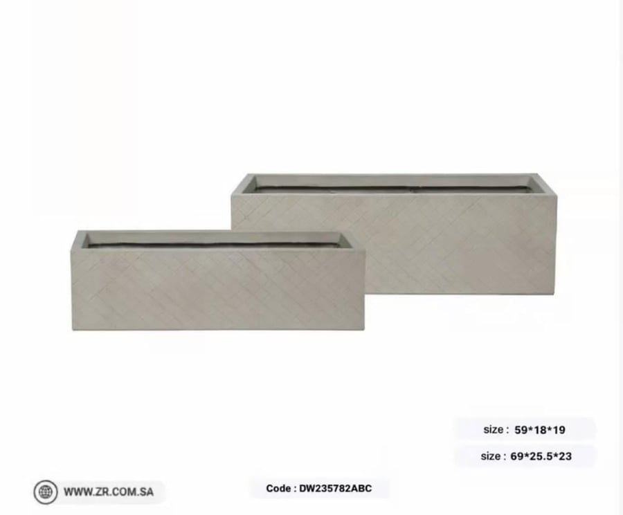 أحواض زرع مستطيلة فايبر