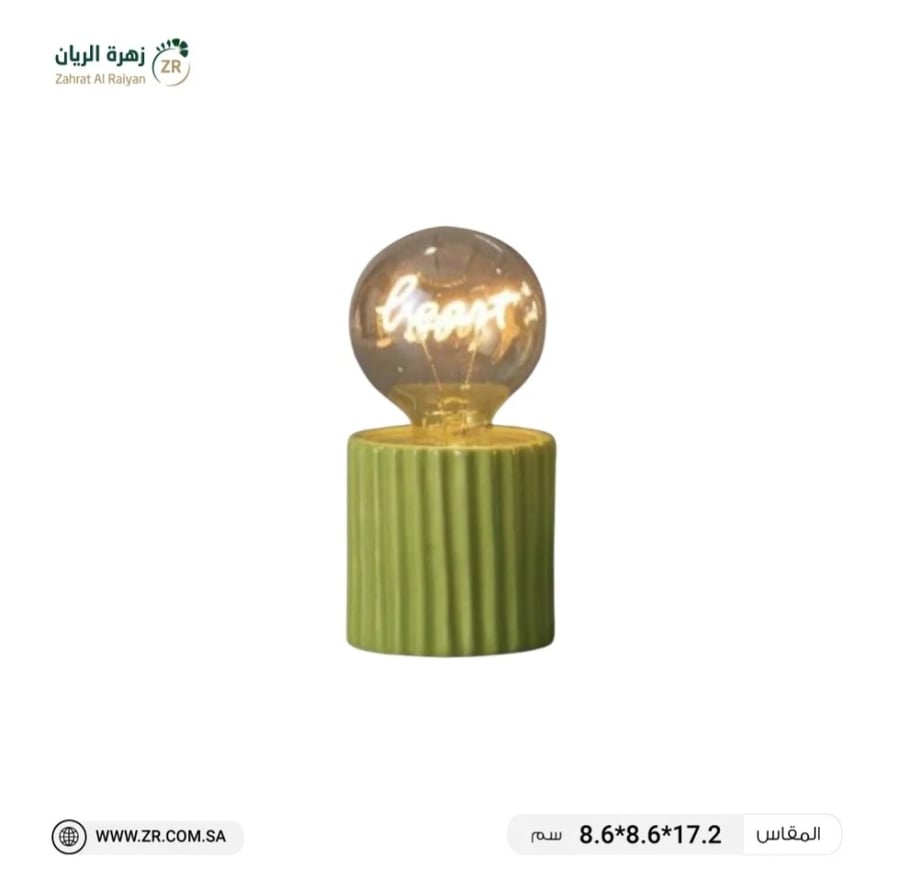 Ceramic table light size 8cm heart