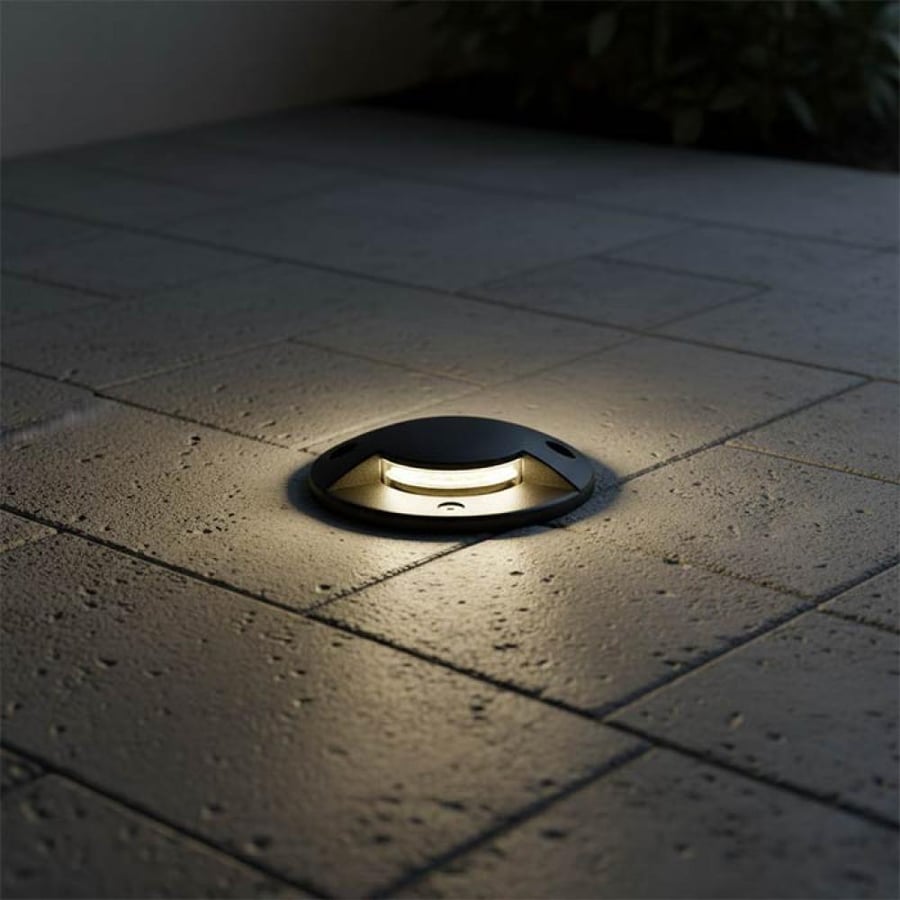 Black Ground Bumper Light One-Sided / Four-Sided CREE Warm Light E037