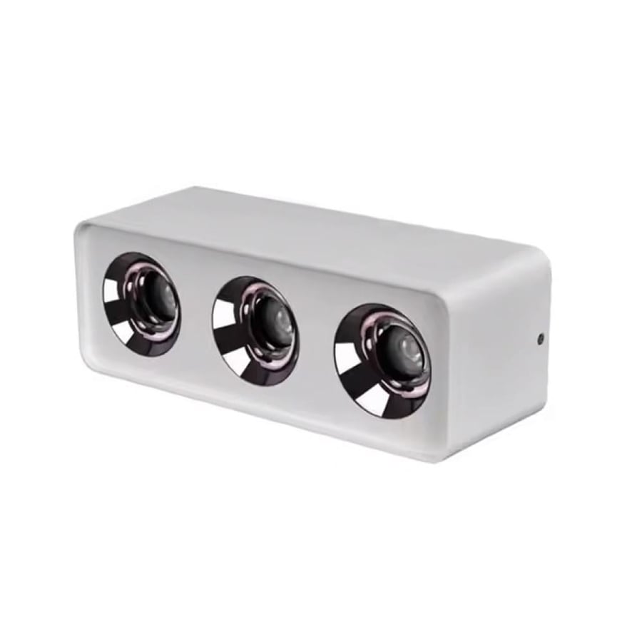 White Square Cylinder Spotlight with Adjustable Black Reflector – Model 3823