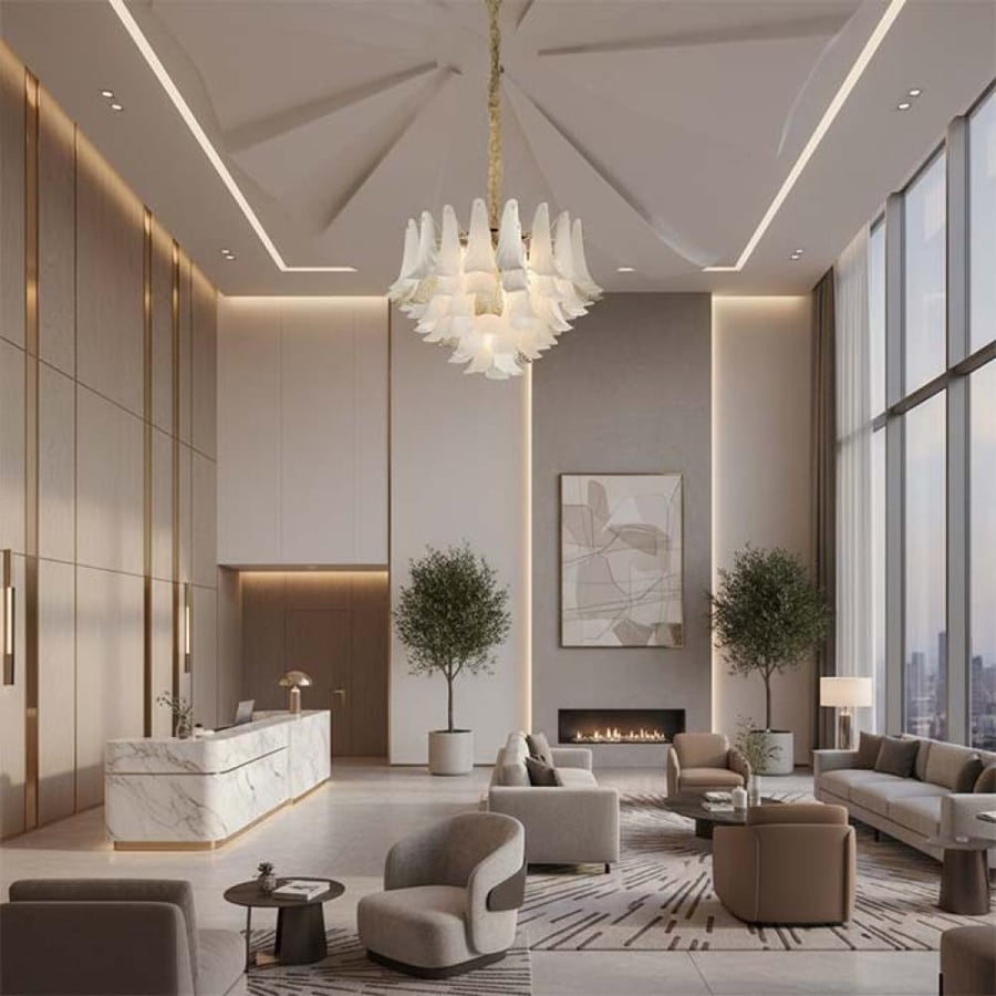 ثريا كلويد سيراميك E14*16 دائري 84 سم 10058-16