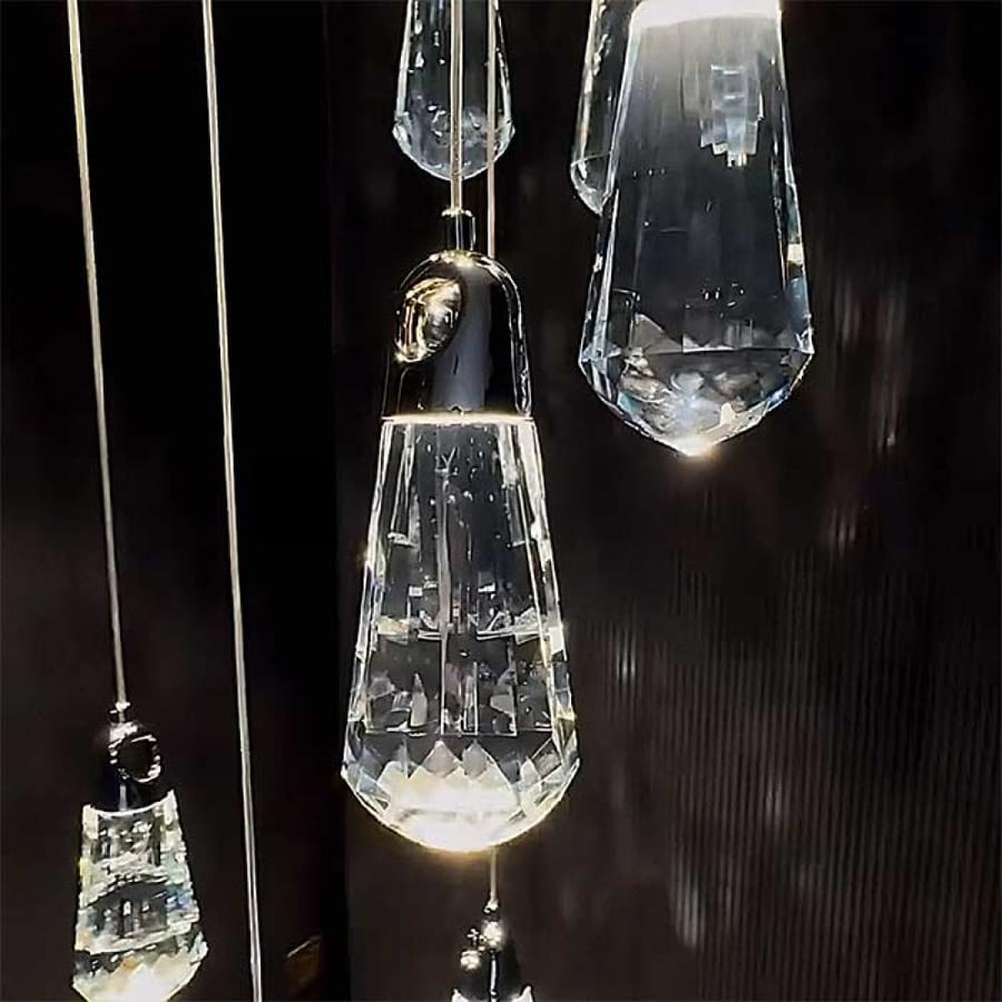 Karats Single Pendant Light – Crystal Chrome – LED Warm Light – 10 cm – TF7058D