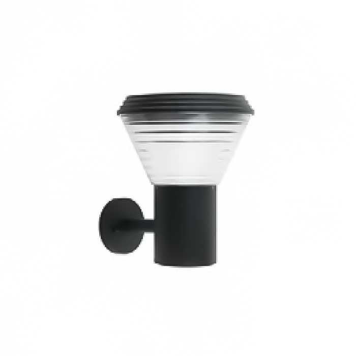 Modern black ribbed wall lamp B2408