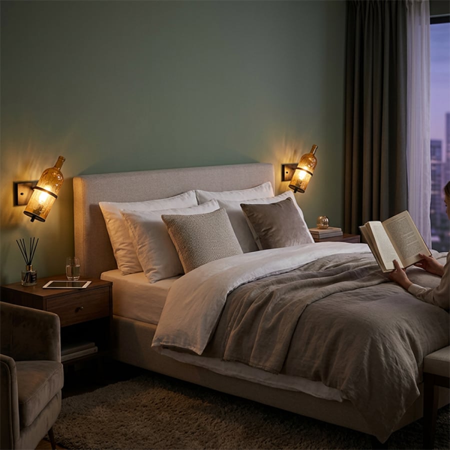 أبليك حائط مودرن شكل قنينة زجاجية 8047-1W