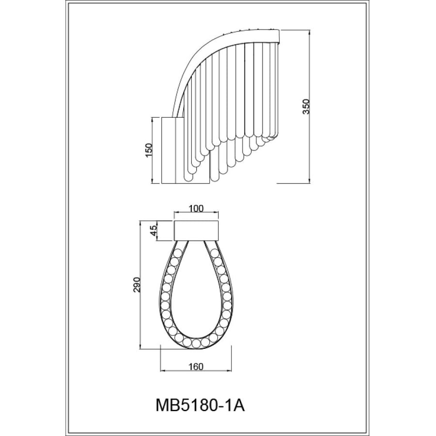 جداري بندورا ذهبي زجاج ليد MB5180
