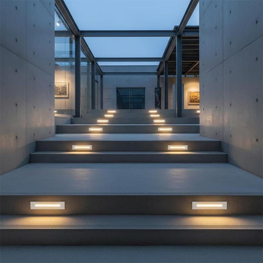 Aluminum Rectangular Stair Lighting, 3 Watts - DJ01