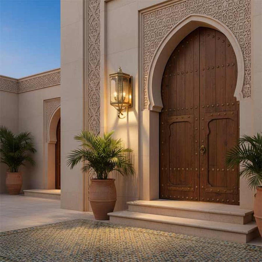 جداري لوتون مربع مزخرف  - W220H700 - L1901
