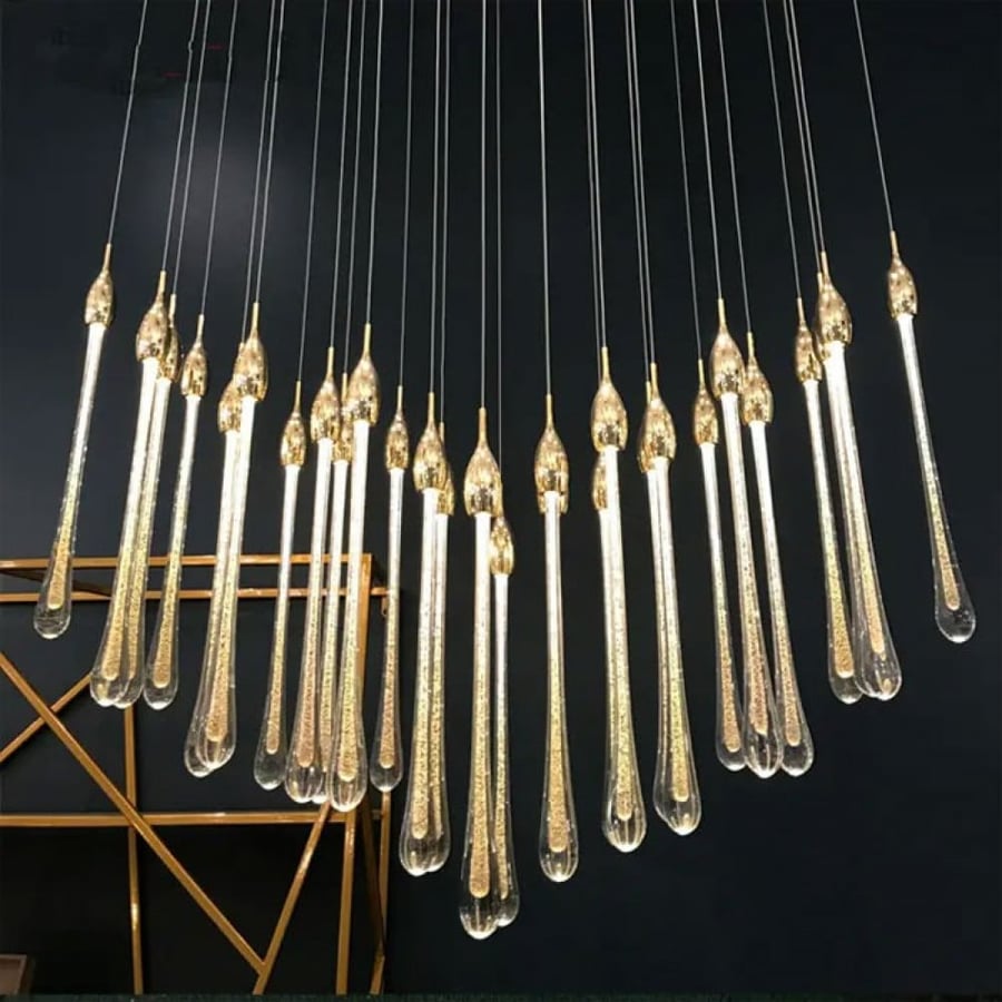 Golden teardrop chandelier- 20592