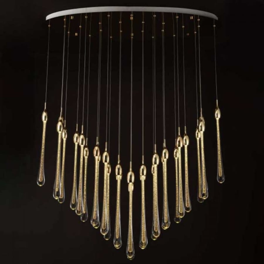 Golden teardrop chandelier- 20592