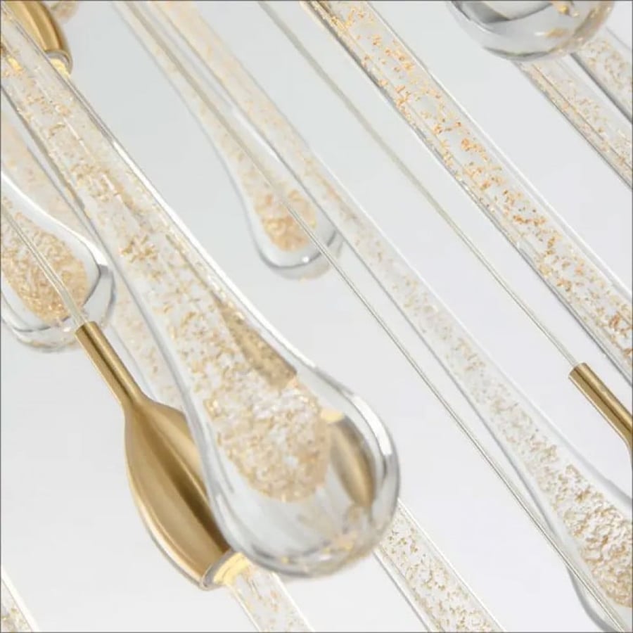 Golden teardrop chandelier- 20592