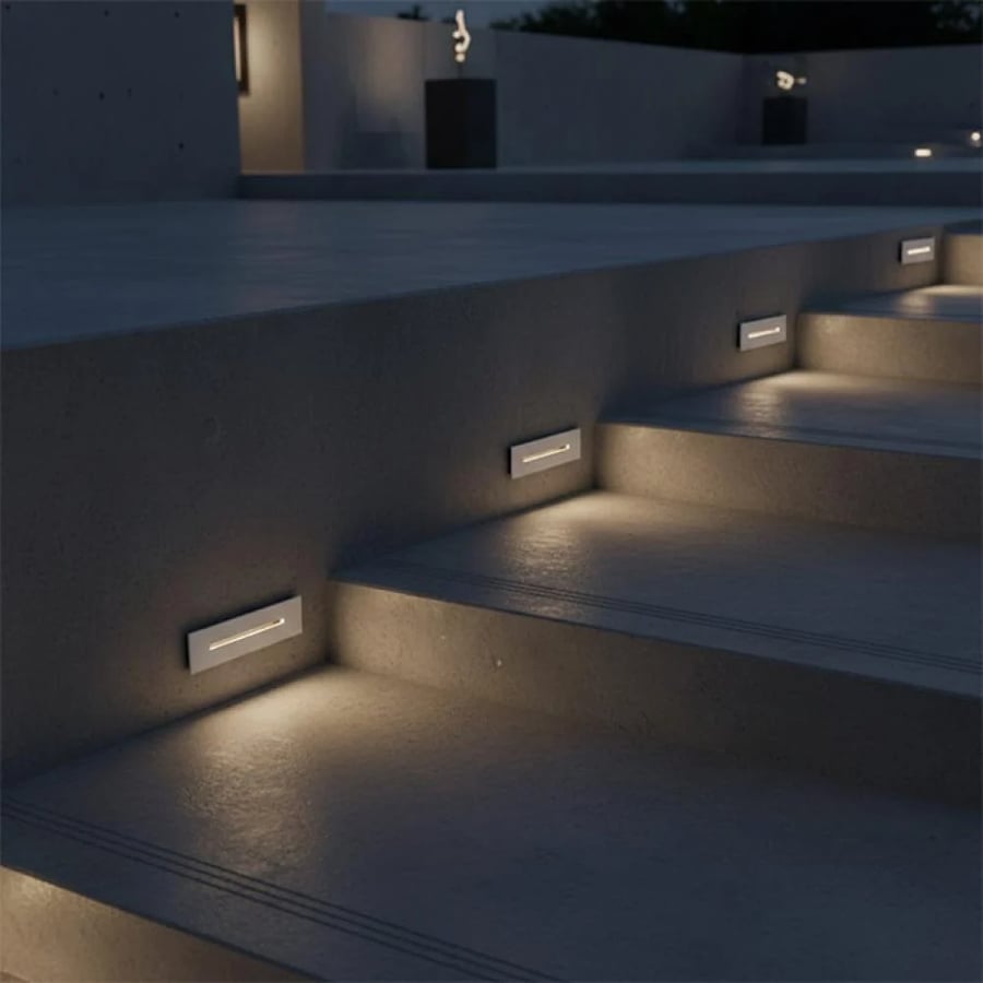 Aluminum Rectangular Stair Lighting, 3 Watts - DJ01