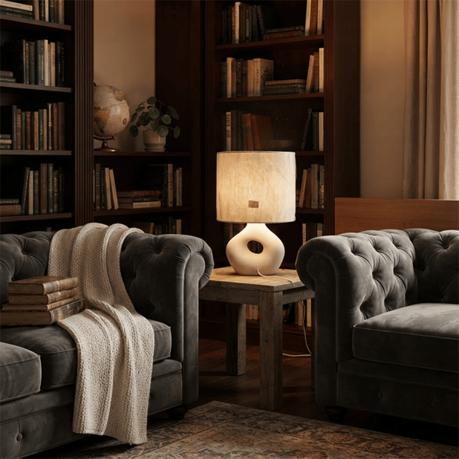 اباجورة سيرامبك ابيض طبيعي E27 لمبه 56.5سم LS-G300-NAT