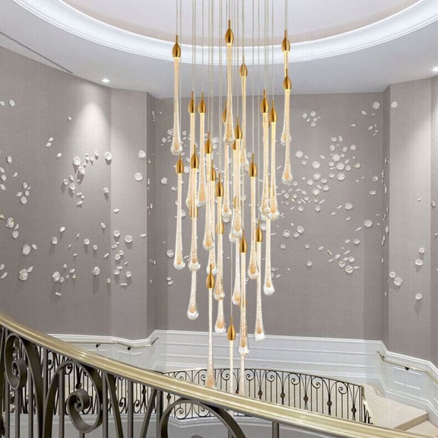 Golden teardrop chandelier- 20592