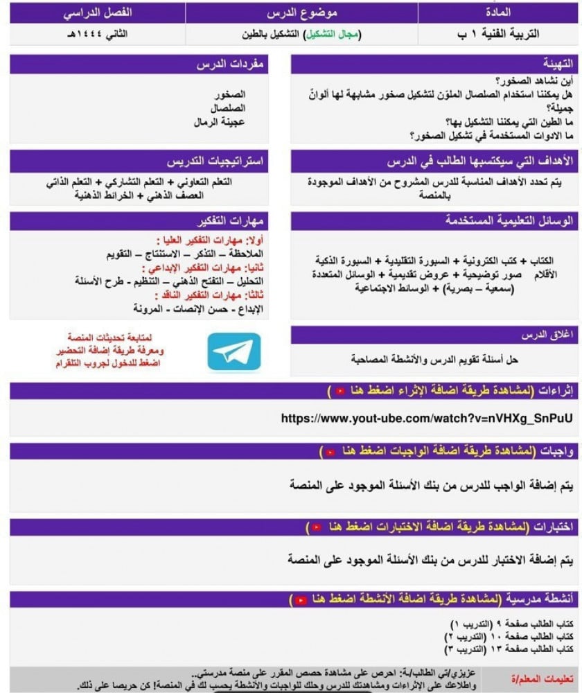 مفردات الدرس مادة مهارات حياتية أول متوسط الفصل الدراسي الثالث