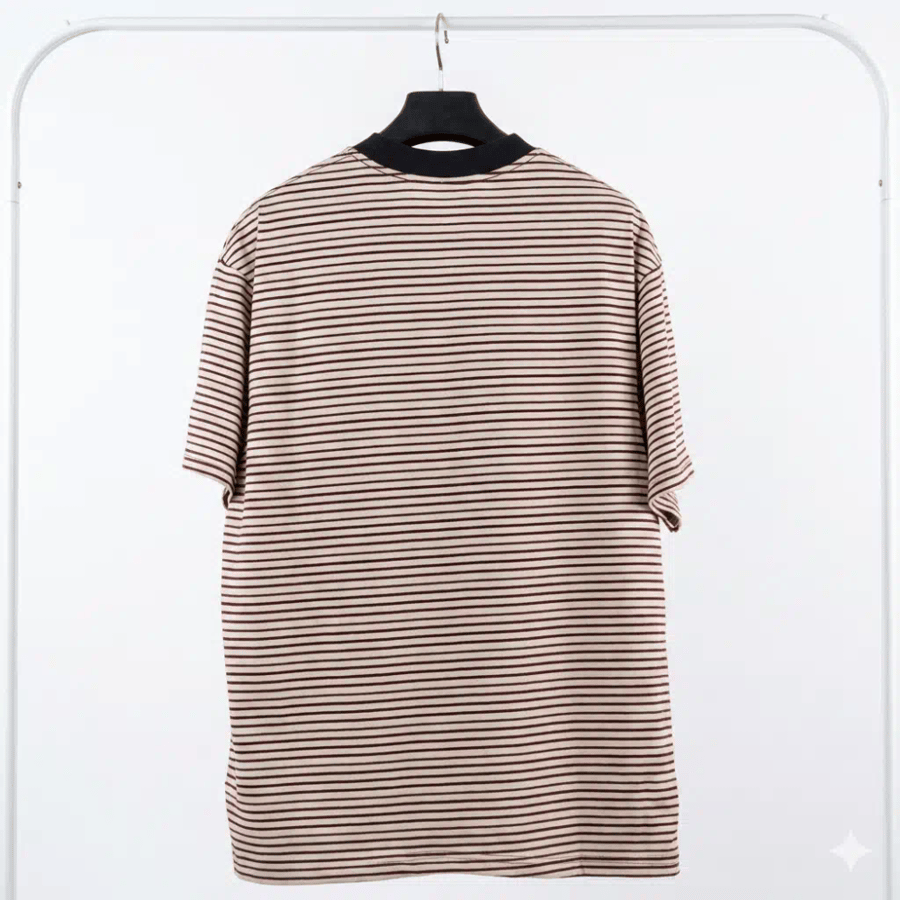 تيشيرت "أوربان سترايب" (Urban Stripe) - بيج ومخطط