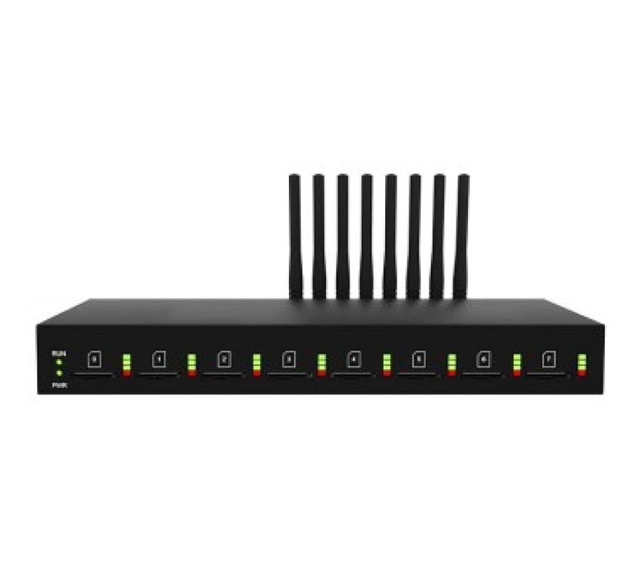 Dinstar UC2000-VE-8T بوابة VoIP بثمانية خطوط GSM/LTE