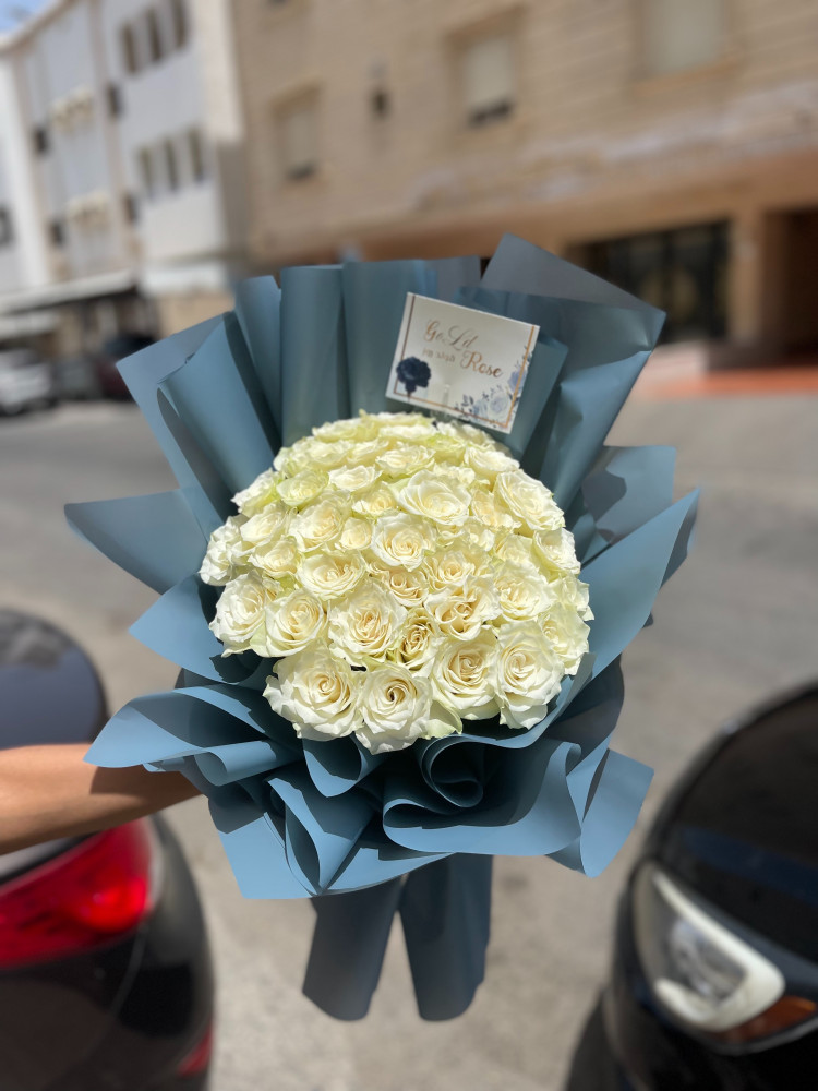 باقه الورد الابيض 82