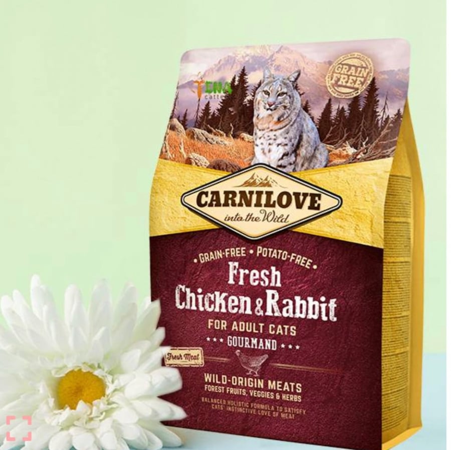 دراي فود كارنيلوف Carnilove dry food بالدجاج و الارانب باحجام مختلفة