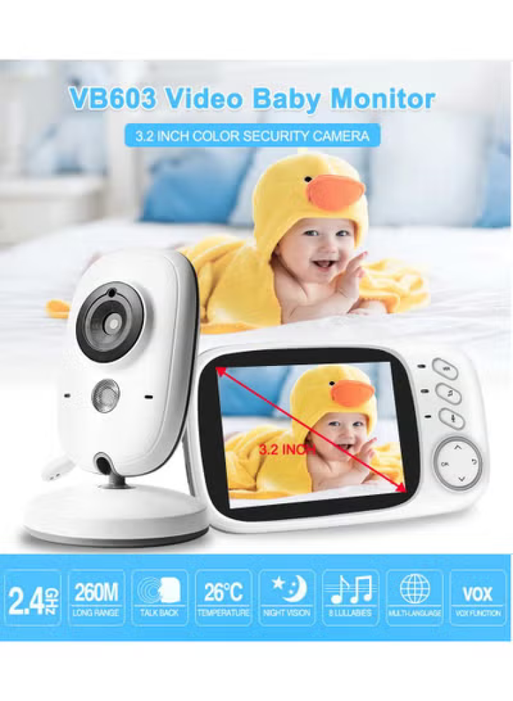 كاميرا مراقبة الطفل اللاسلكية بحجم 3.2 بوصة  noon amazon shein
