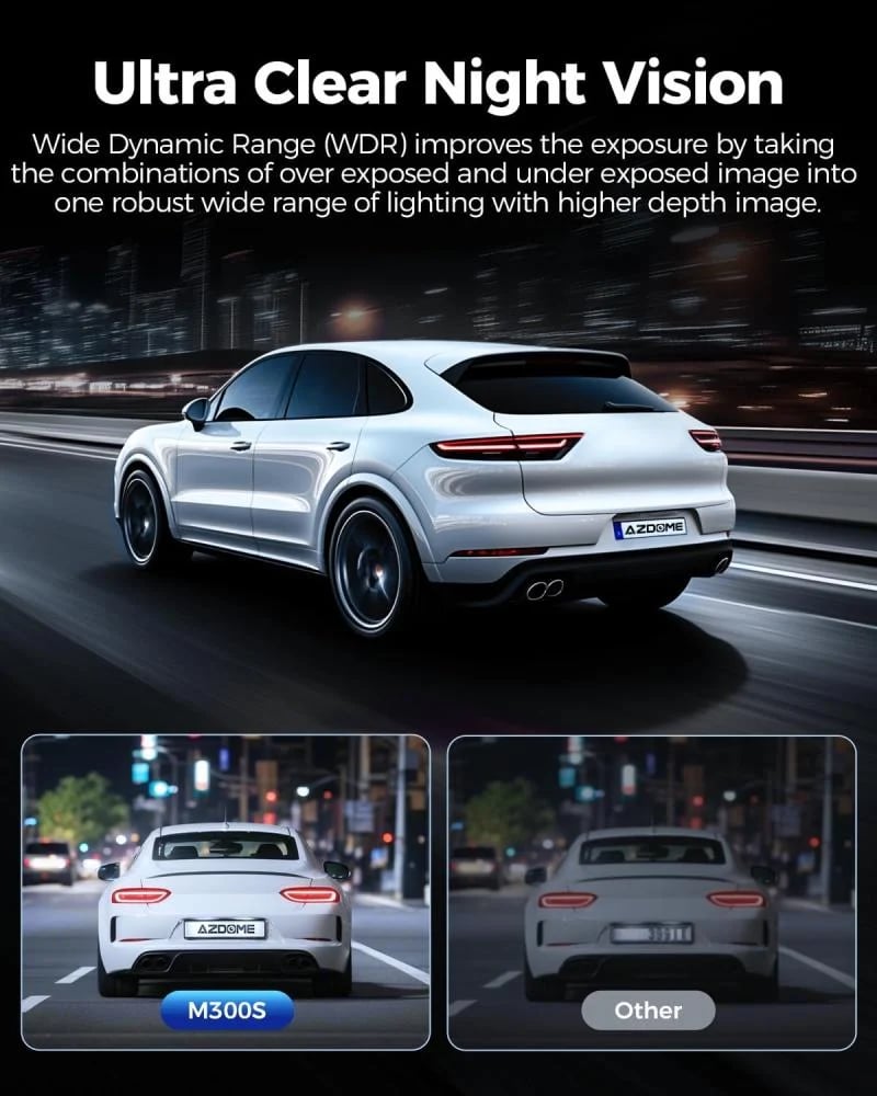 داش كام ازدوم كاميرا سيارة AZDOME M300S 4k DASHCAM CAR السعودية  NOON