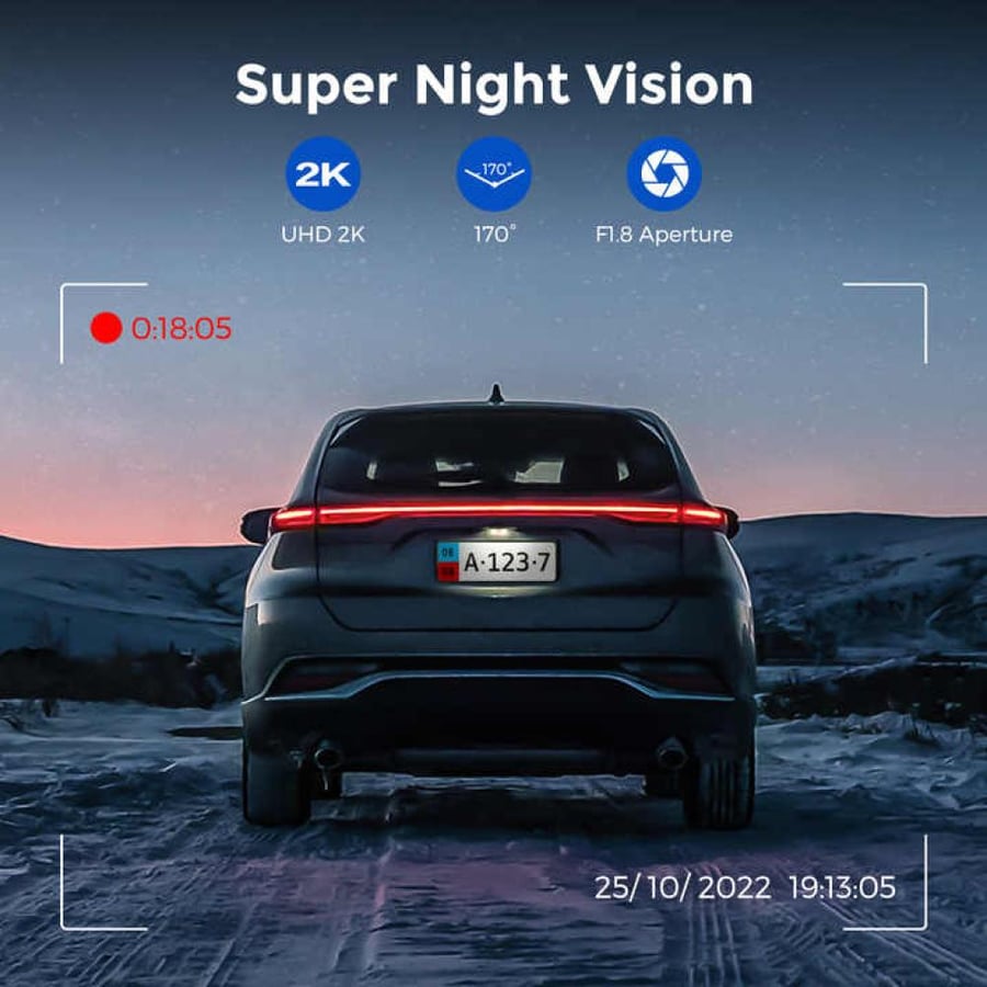 ازدوم M550 مع جي بيي اس لتسجيل السرعة والمسار Azdome Dash cam GPSاكستر