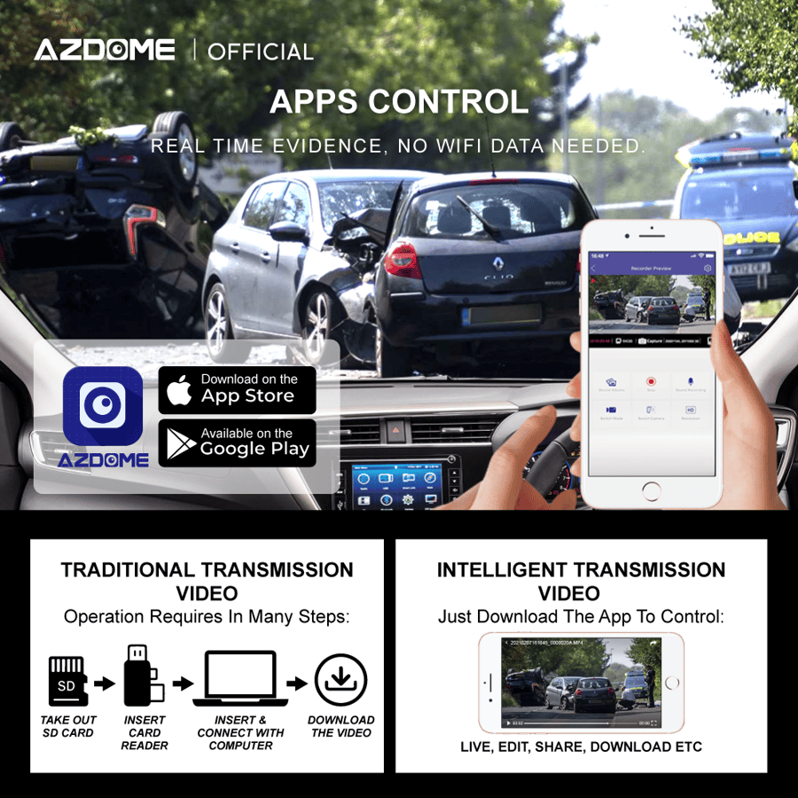 داش كام Azdome AR09 مراية مرايا واي فاي ازدوم امازون نون 4k Aliexpress