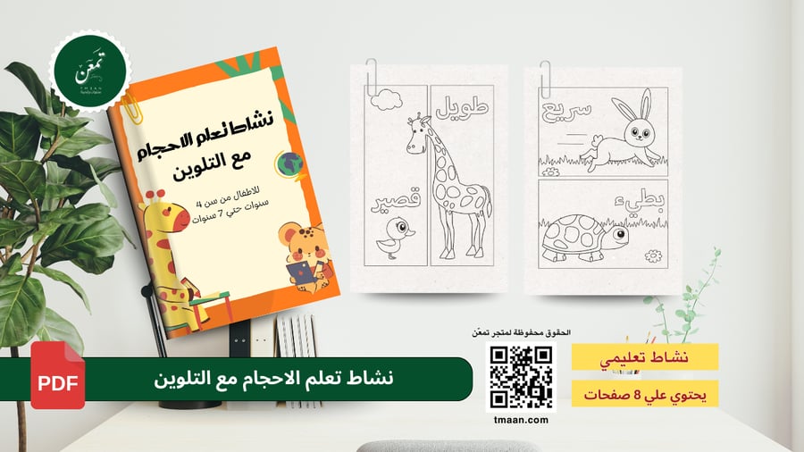 Learning activity of sizes with coloring