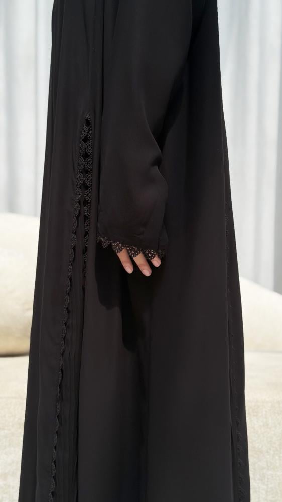 عباية كلوش بكسرات شيفون
