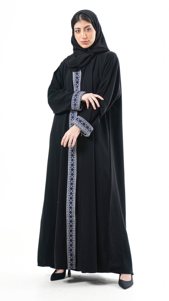 عباية سوداء بسدو ناعم كلاسيك