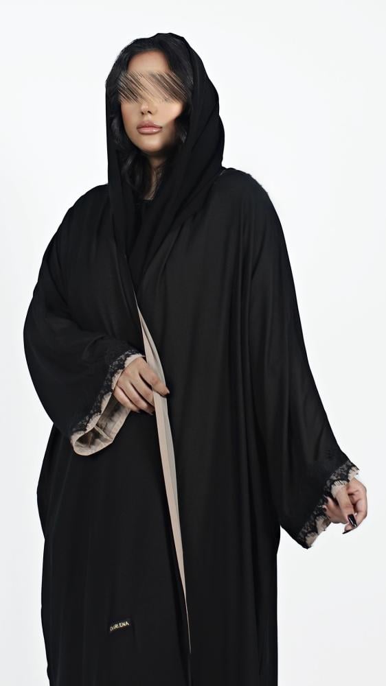 عباية شيفون مع تنورة