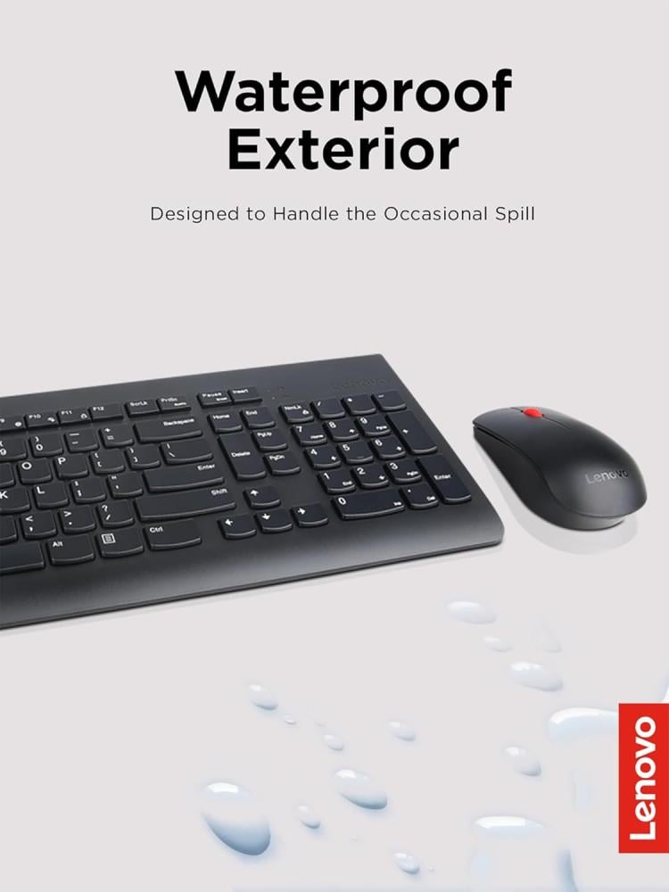 لوحة المفاتيح والفأرة اللاسلكية Lenovo 510 عربي / إنجليزي – إنتاجية احترافية وراحة يومية للمكاتب والشركات
