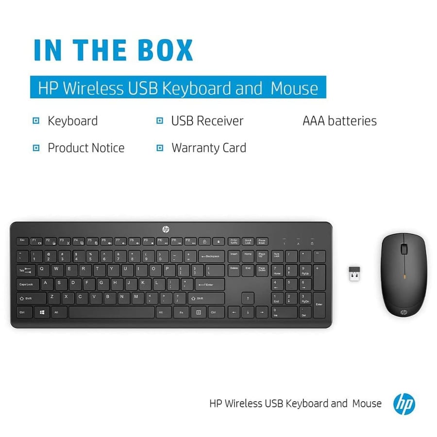 لوحة مفاتيح HP 235 لاسلكية بتصميم أنيق