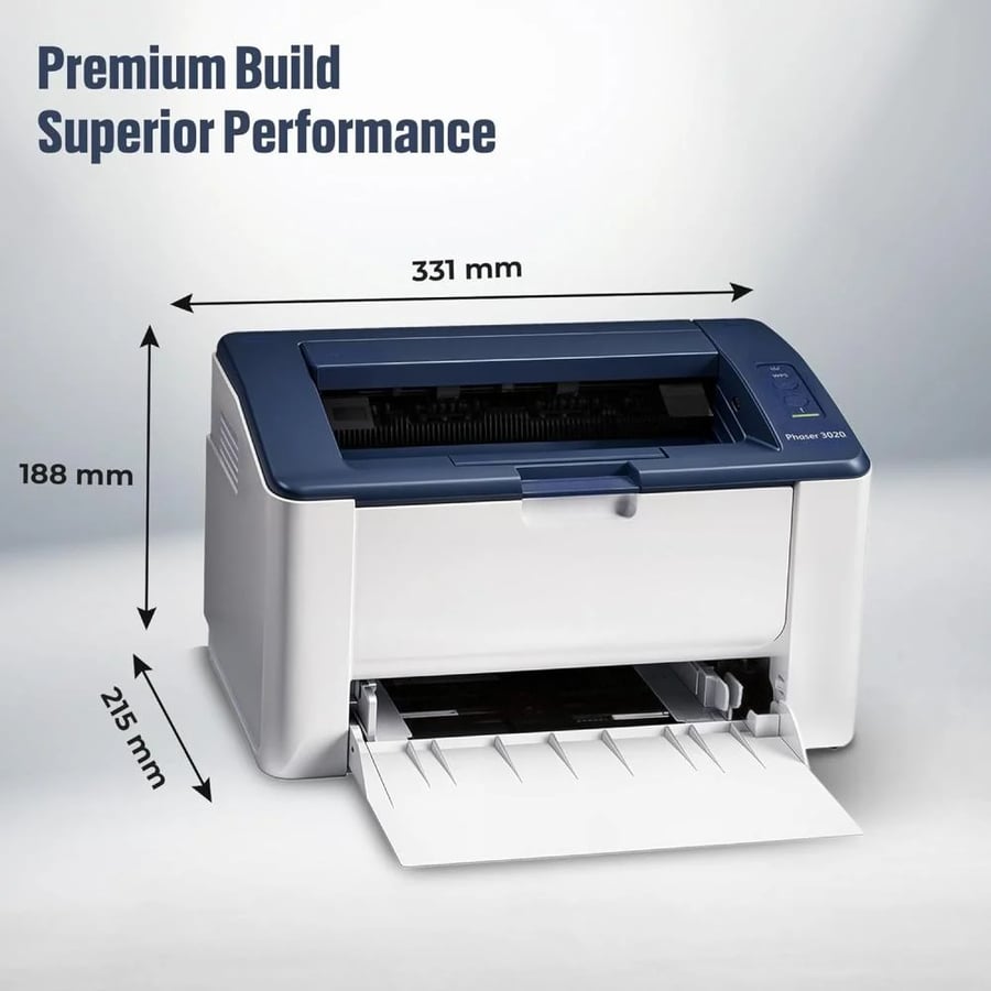 طابعة Xerox Phaser 3020 ليزر أحادية اللون – USB + Wi-Fi