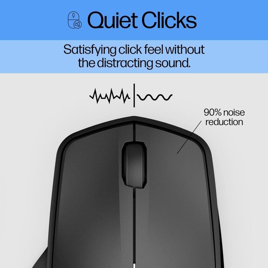 HP 280 Wireless Silent Mouse – Black | Smooth & Quiet Performance