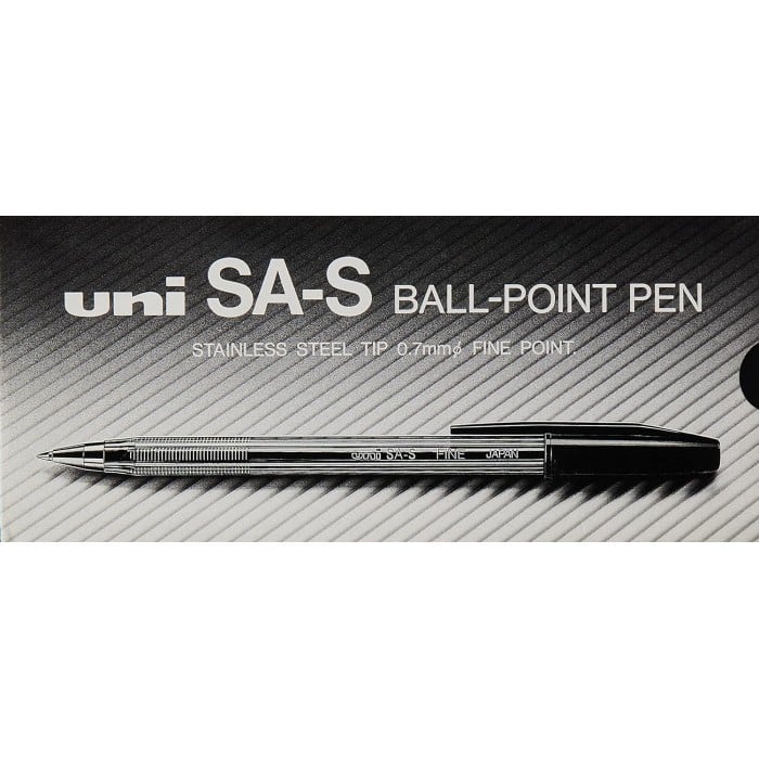 قلم حبر جاف يوني بول SA-S 0.7 مم – أسود (Uni-ball SA-S Ball Point Pen 0.7 mm – Black) – كتابة ناعمة واعتمادية عالية