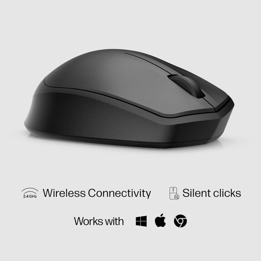 HP 280 Wireless Silent Mouse – Black | Smooth & Quiet Performance